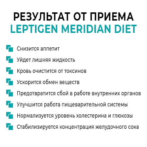инструкция по применению Leptigen Meridian Diеt