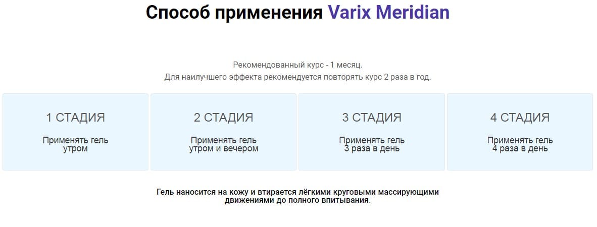 Varix Meridian инструкция